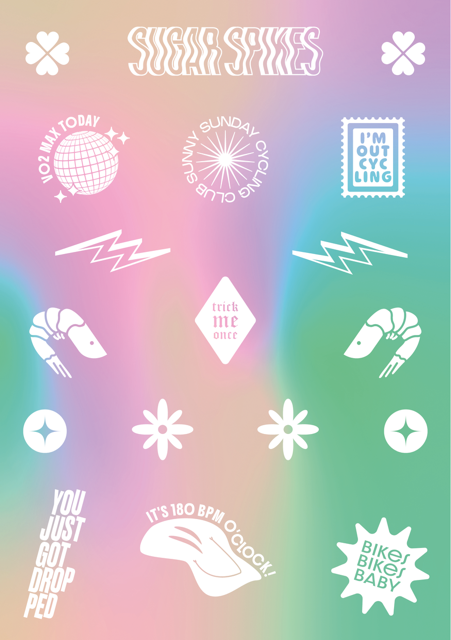 Rad Race "Dies Das" Sticker Set 2025 Weiß