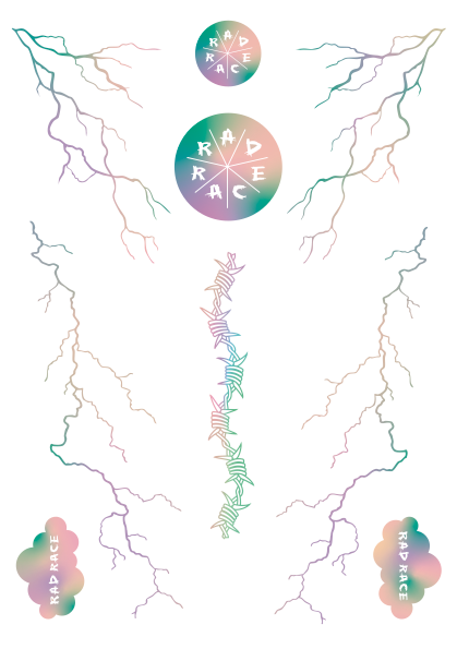 Rad Race Sticker Set 2025 Blitze